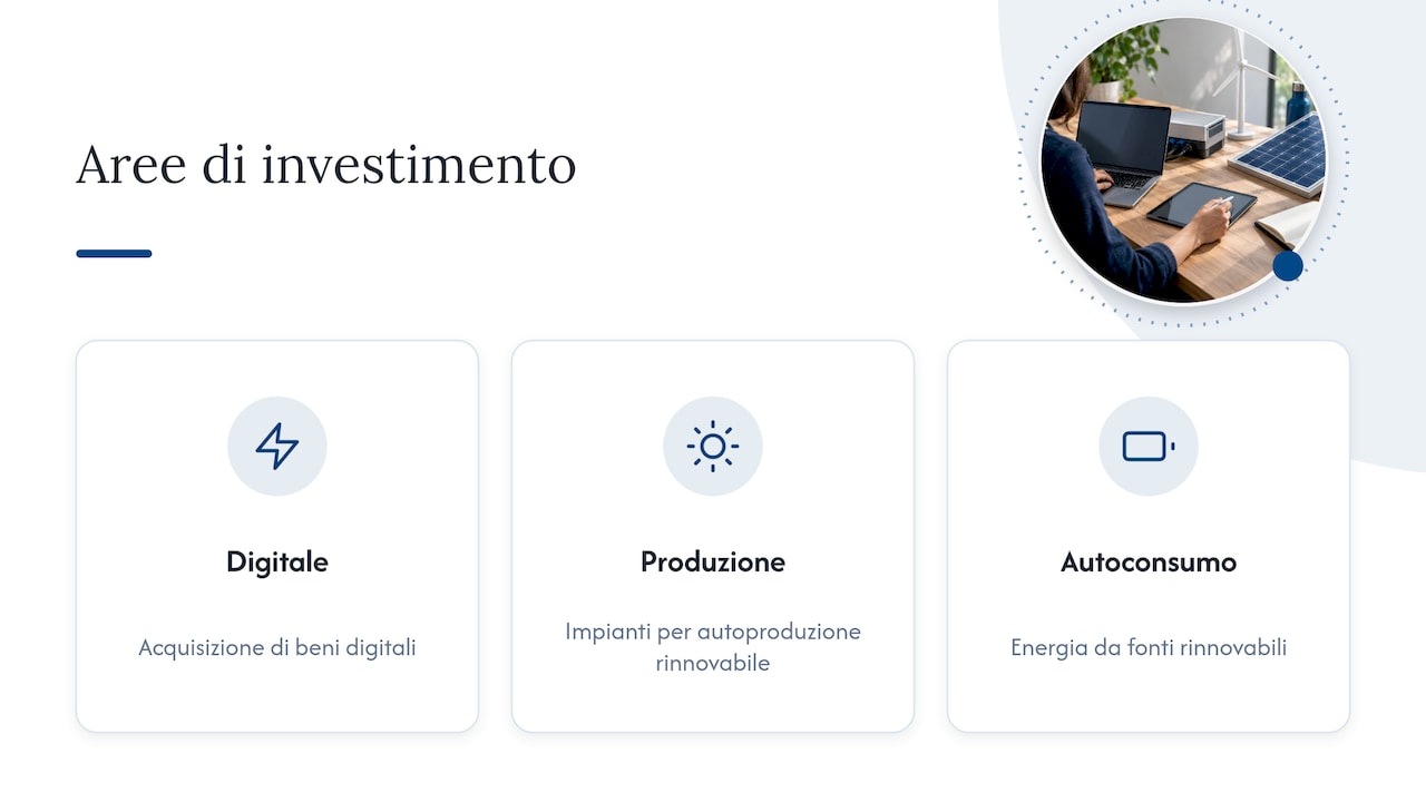 Tre ambiti di investimento del nuovo piano